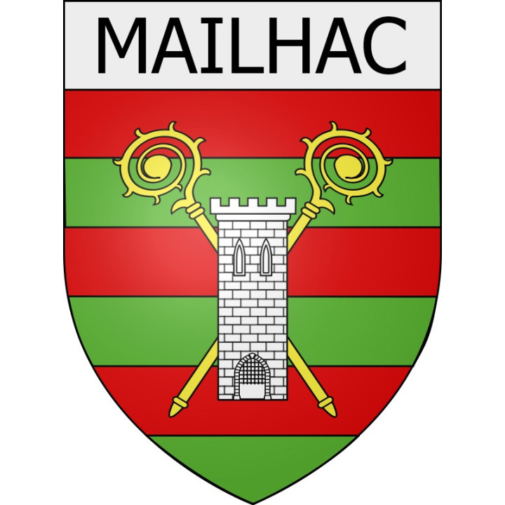 Mailhac 11 ville Stickers blason autocollant adhésif