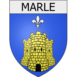 marle 02 ville Stickers blason autocollant adhésif