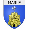 marle 02 ville Stickers blason autocollant adhésif