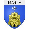 marle 02 ville Stickers blason autocollant adhésif