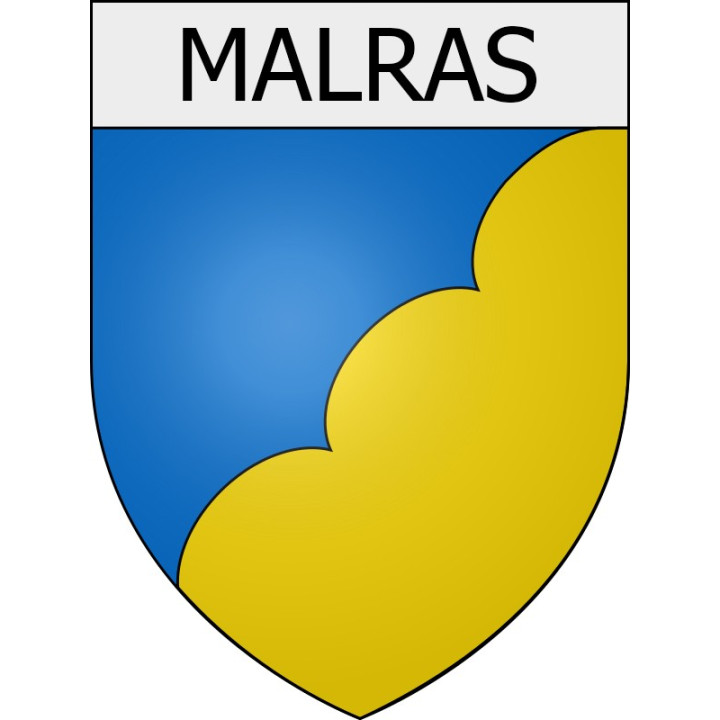 Malras 11 ville Stickers blason autocollant adhésif