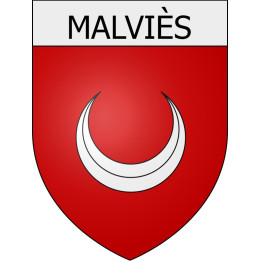Malviès 11 ville Stickers blason autocollant adhésif