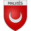 Malviès 11 ville Stickers blason autocollant adhésif