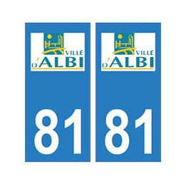 81 Albi logo autocollant plaque stickers ville