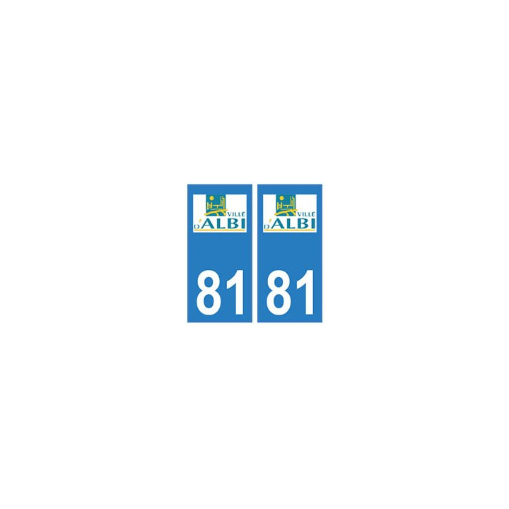 81 Albi logo autocollant plaque stickers ville