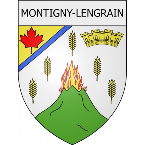 montigny-lengrain 02 ville Stickers blason autocollant adhésif