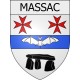 Massac 11 ville Stickers blason autocollant adhésif