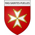 Mas-Saintes-Puelles 11 ville Stickers blason autocollant adhésif