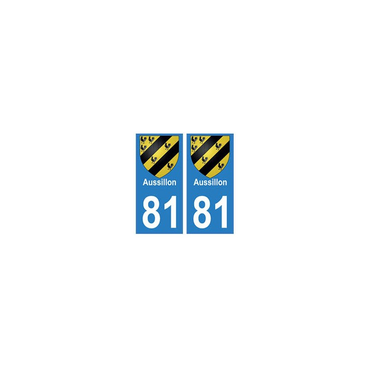 81 Aussillon blason autocollant plaque stickers ville