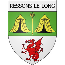 Ressons-le-Long Sticker wappen, gelsenkirchen, augsburg, klebender aufkleber