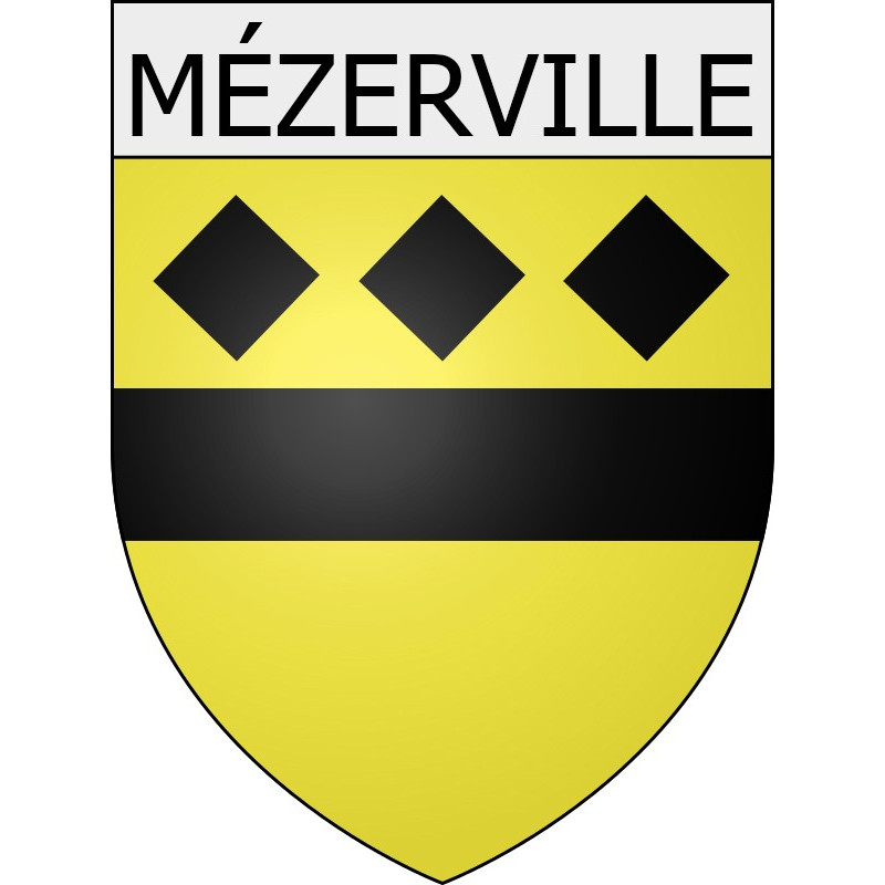 Mézerville 11 ville Stickers blason autocollant adhésif