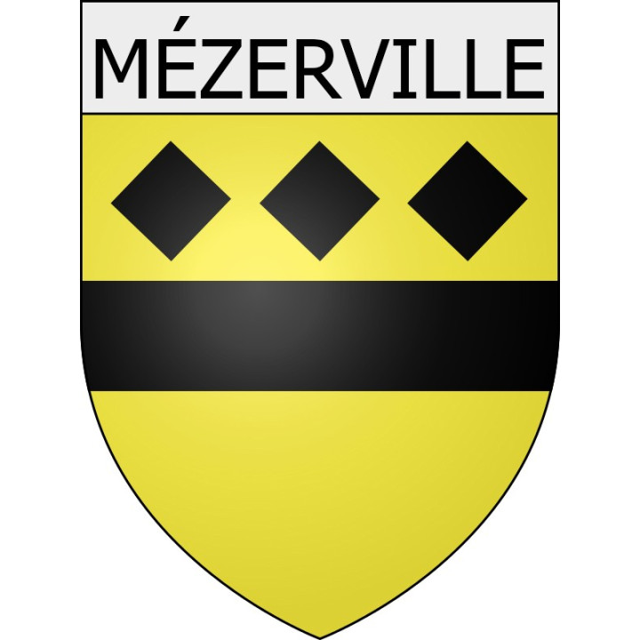 Mézerville 11 ville Stickers blason autocollant adhésif