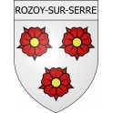 rozoy-sur-serre 02 ville Stickers blason autocollant adhésif