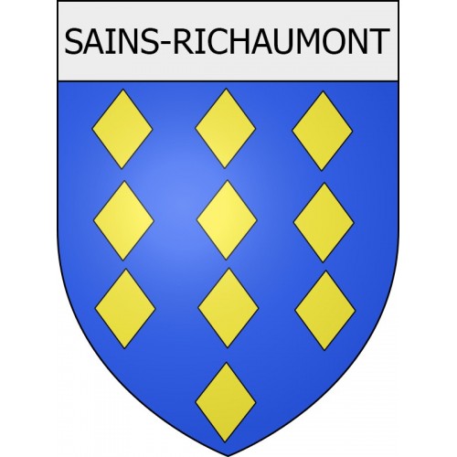 sains-richaumont 02 ville Stickers blason autocollant adhésif