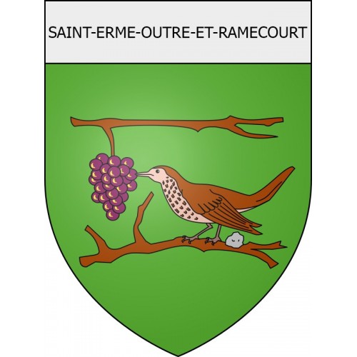 saint-erme-outre-et-ramecourt 02 ville Stickers blason autocollant adhésif
