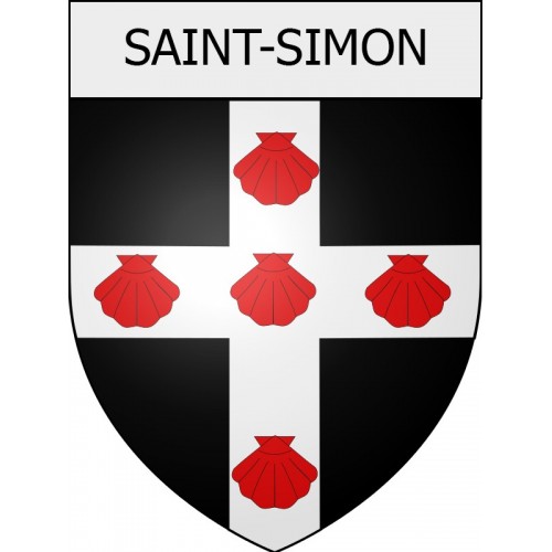 saint-simon 02 ville Stickers blason autocollant adhésif