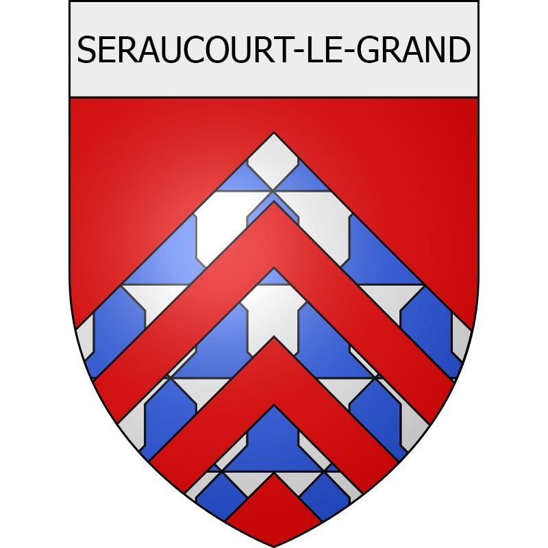 02 Seraucourt-le-Grand blason ville autocollant plaque sticker 