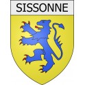 sissonne 02 ville Stickers blason autocollant adhésif