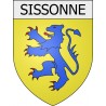 sissonne 02 ville Stickers blason autocollant adhésif
