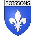 Pegatinas escudo de armas de Soissons adhesivo de la etiqueta engomada