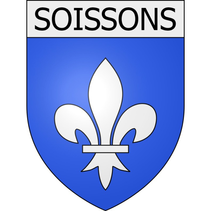 soissons 02 ville Stickers blason autocollant adhésif