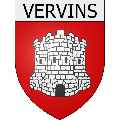 vervins 02 ville Stickers blason autocollant adhésif