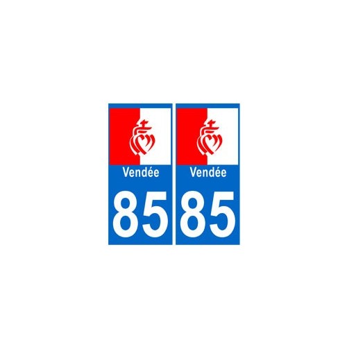85 Vendée autocollant plaque