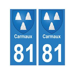 81 Carmaux blason autocollant plaque stickers ville