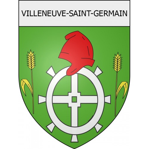 villeneuve-saint-germain 02 ville Stickers blason autocollant adhésif