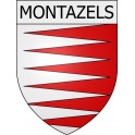 Montazels 11 ville Stickers blason autocollant adhésif