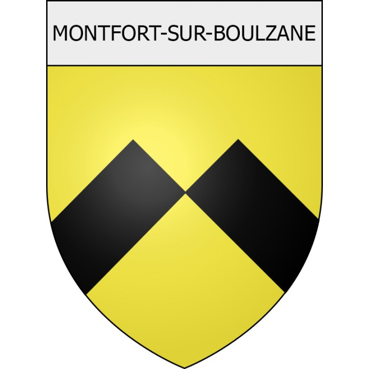 Montfort-sur-Boulzane Sticker wappen, gelsenkirchen, augsburg, klebender aufkleber