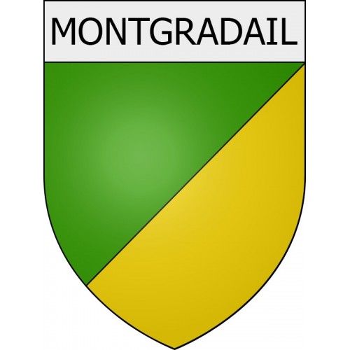 Montgradail 11 ville Stickers blason autocollant adhésif