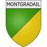 Montgradail 11 ville Stickers blason autocollant adhésif