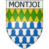 Montjoi 11 ville Stickers blason autocollant adhésif