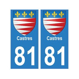 81 Castres blason autocollant plaque stickers ville