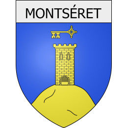 Montséret 11 ville Stickers blason autocollant adhésif