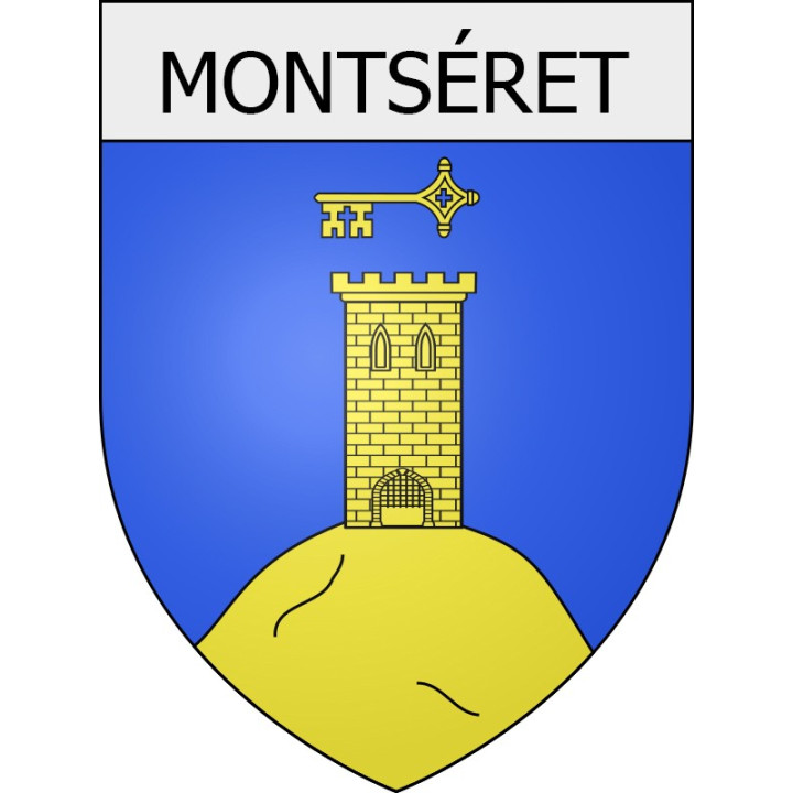 Montséret 11 ville Stickers blason autocollant adhésif