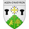 agen-d-aveyron 12 ville Stickers blason autocollant adhésif