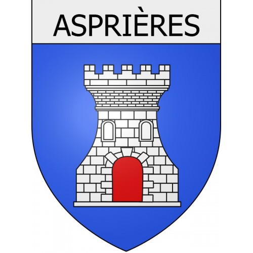 asprières 12 ville Stickers blason autocollant adhésif