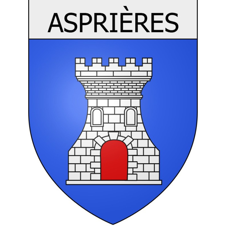 asprières 12 ville Stickers blason autocollant adhésif