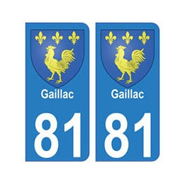 81 Gaillac blason autocollant plaque stickers ville