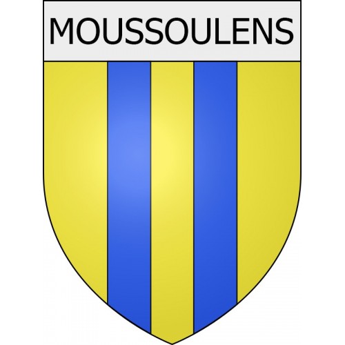 Moussoulens 11 ville Stickers blason autocollant adhésif
