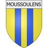 Moussoulens 11 ville Stickers blason autocollant adhésif