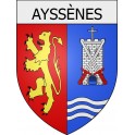 ayssènes 12 ville Stickers blason autocollant adhésif
