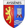ayssènes 12 ville Stickers blason autocollant adhésif