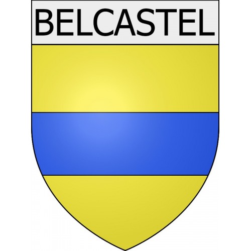 belcastel 12 ville Stickers blason autocollant adhésif