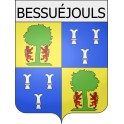 bessuéjouls 12 ville Stickers blason autocollant adhésif