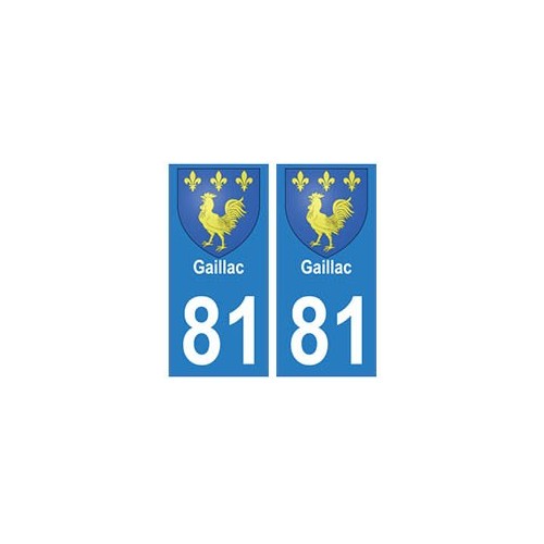 81 Gaillac blason autocollant plaque stickers ville
