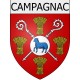 Campagnac 12 ville Stickers blason autocollant adhésif