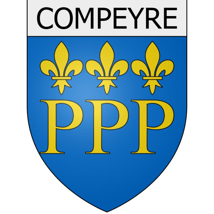 compeyre 12 ville Stickers blason autocollant adhésif